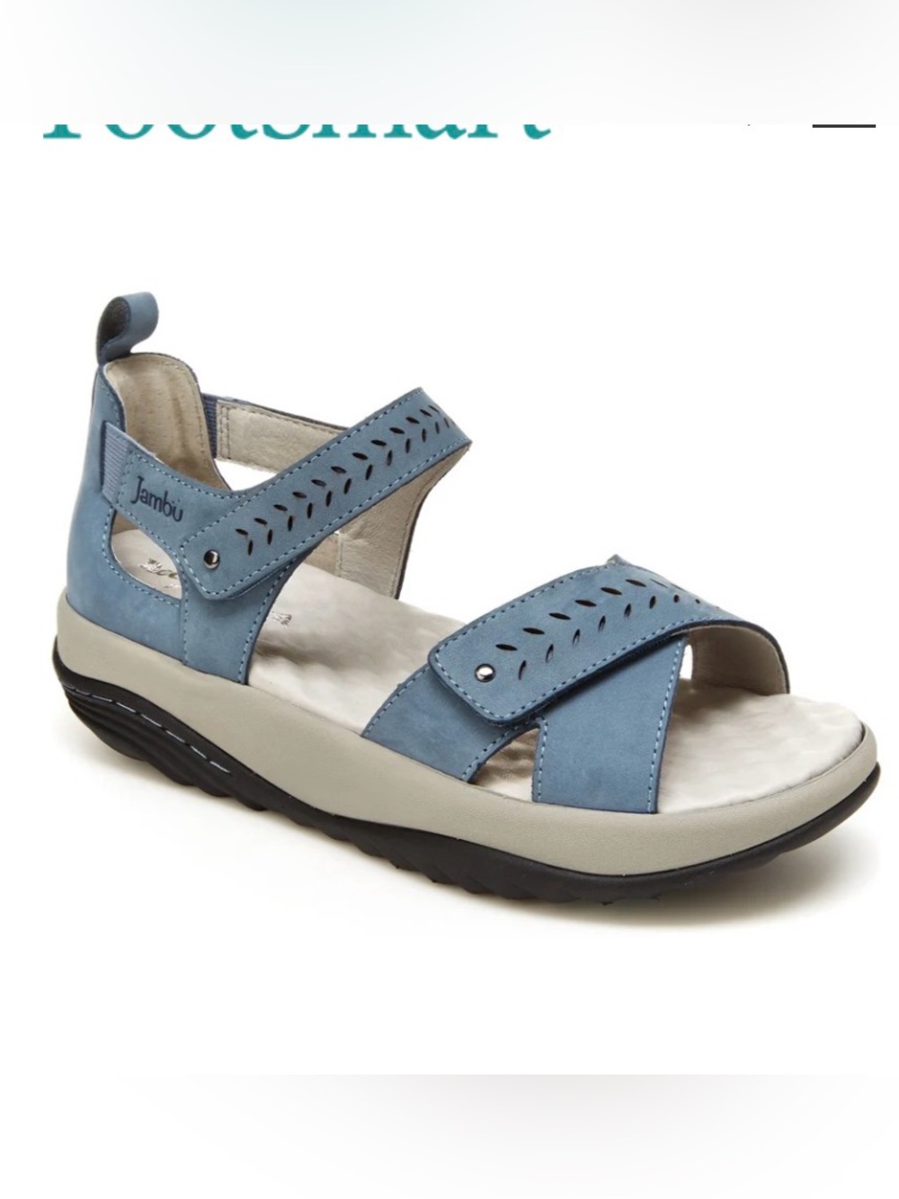 Jambu Sedona Women's Blue Comfort Sandal - Casual Adjustable Straps - Size 10M